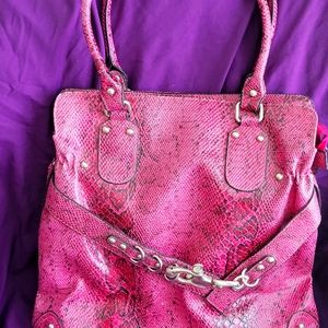 PinkSnake print purse